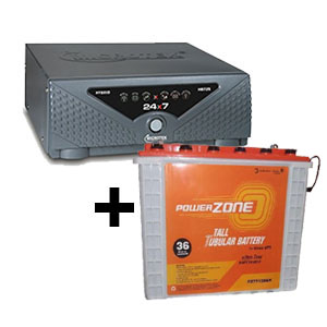 Microtek 24x7 Hybrid 725 VA Home UPS and Power Zone PZ NT10000R 100Ah 